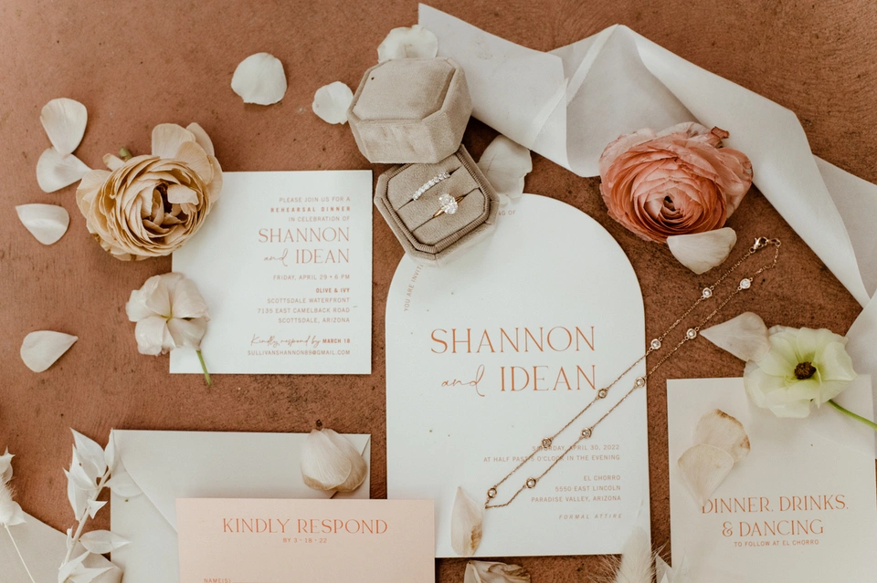 custom wedding invitation suite